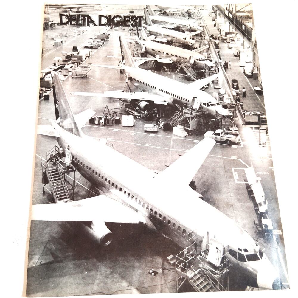 Delta Air Lines Digest Magazine May 1984 - Vintage Airline Collectible